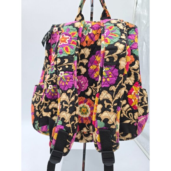 Vera Bradley Quilted Floral Backpack With Pockets & Adjustable Straps - Picture 4 of 10